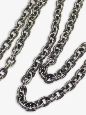 Chrome Hearts Silver Paper Chain Necklace, 30 inches (approx. 76 cm)