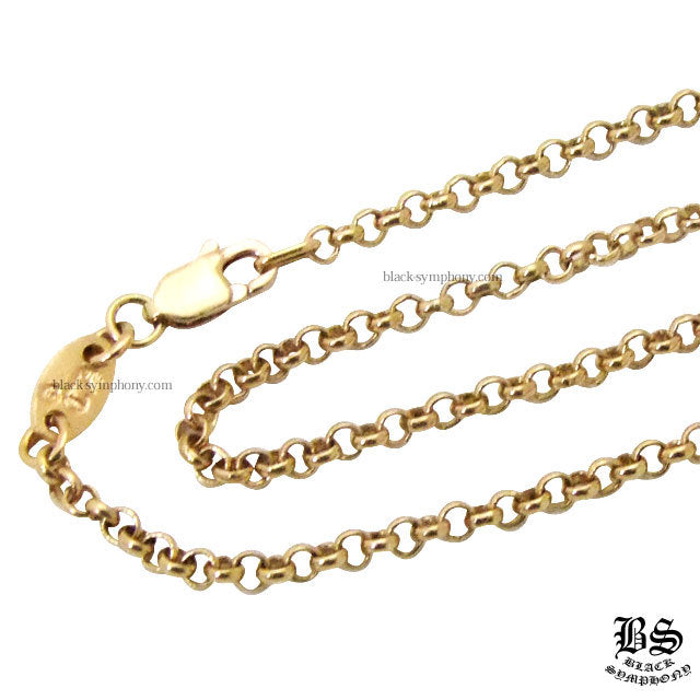 Chrome Hearts Necklace, Roll Chain, 22K Gold, 24 inches (approx. 61cm)